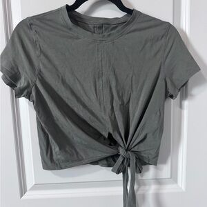 Lululemon Athletica Green Time to Restore Tie-Front Women's Top